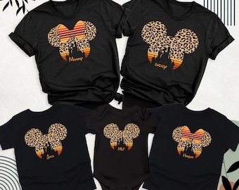 Disney Family Disneyworld Leopard Shirts Shirt, Family Disney Shirts, Matching Disneyland Shirts, Family Disneyworld Shirts Disneyland Shirt