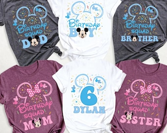 Disney Birthday Boy Shirt, Mickey Birthday Shirt Custom Disneyland Birthday Outfit Kids Birthday Tshirt Disneyworld Birthday Tee Bday Family