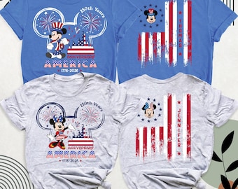 Disney 4th Of July shirt, America 250th Anniversary Shirt, Disney Patriotic Shirt 1776 2026 Mickey Shirt Disneyland 250 USA Celebrates Shirt