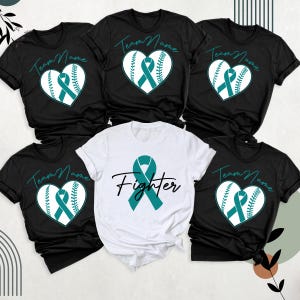 Cervical Cancer Shirt, Ovarian Cancer Shirt, Cervical Awareness Shirt, Teal Ribbon Shirt, Custom Cervical Shirt, Cervical Cancer Warrior Tee