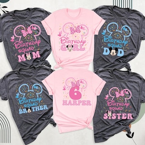 Minnie Mouse Birthday Shirt Custom Disney Birthday Girl Shirt, Matching Birthday Disney Shirt, Disneyland Birthday Squad Minnie bday Outfit image 11