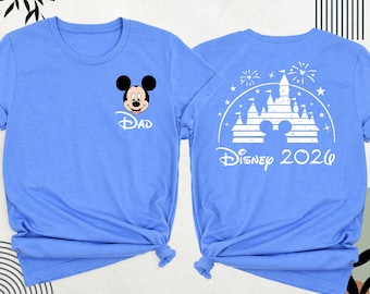 Disney 2026 Shirt, Mickey Dad Tshirt, Minnie Mom Shirt, Disneyworld Tee Disneyland Travel Outfits, Disney Family Shirt, Disney Two Sided Tee