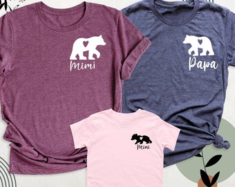 Bear Family Shirt, Mimi Papa Bear Shirt, Baby Bear Shirt, Mama Bear Shirt, Matching Family Bear Shirts, Custom Family Bear Shirt, Bear Shirt