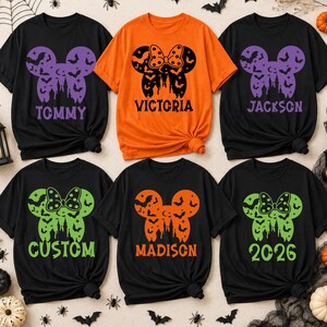 T-shirt Disney Halloween, T-shirt Mickey Halloween, T-shirt Minnie Halloween, T-shirt « Des bonbons ou un sort », T-shirt assorti pour une fête d'Halloween à Disneyland Halloween