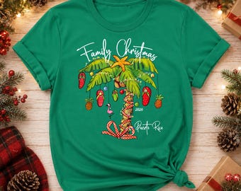 Christmas Palm Tree Shirt, Family Christmas Tee,  Matching Christmas shirt, Hawaiian Xmas Tee,  Beach Christmas Outfit  Christmas 2026 Shirt