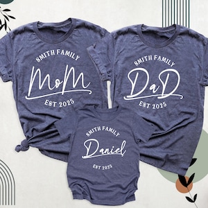 Mom Dad Baby Family Last Name Shirt Tee, Family Anniversary Shirt, Personalized Family Shirt, Matching Family Shirts, Grandma Grandpa Shirt