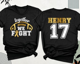 Childhood Cancer Shirt, Childhood Cancer Football Shirt, Gold Ribbon Shirt, Custom Childhood Cancer Awareness Shirt, Kids Cancer Shirt