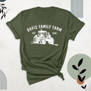 Custom Farm Est Family Matching Tractor Farmer Life Gift Shirt Tee, Farming Shirt Men, Family Name Farm Matching Shirts, Family Farmer Tees