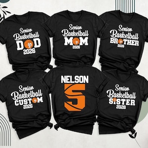 Custom Senior Basketball 2026 Shirt, Basketball Mom Shirt, Basketball Tshirt, Basketball Senior Night, Basketball Tee, Gift Basketball Tees image 1