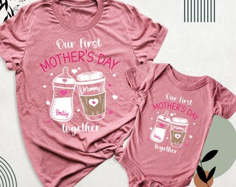 First Mothers Day Shirt Mom Baby Tshirt, 1st Mothers Day Shirts Mommy and me outfits Mothers Day Matching, Mama Mini Shirts mom and daughter