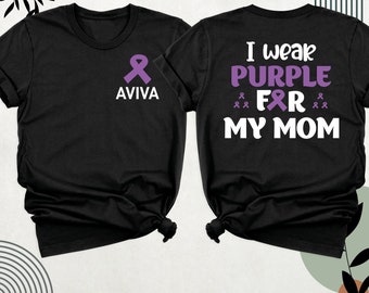 Pancreatic Cancer Shirt, I Wear Purple For My Shirt, Custom Pancreatic Cancer Awareness Shirt, Purple Ribbon Tee, Pancreatic Cancer Support