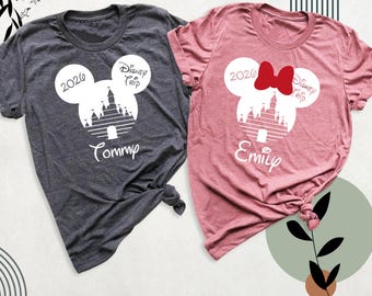 Mickey Minnie Disney 2026 Shirt Disneyland Trip Tee, Disneyworld Tshirt, Disney Family Shirts, Disney women Shirt Custom Disney Vacation Tee