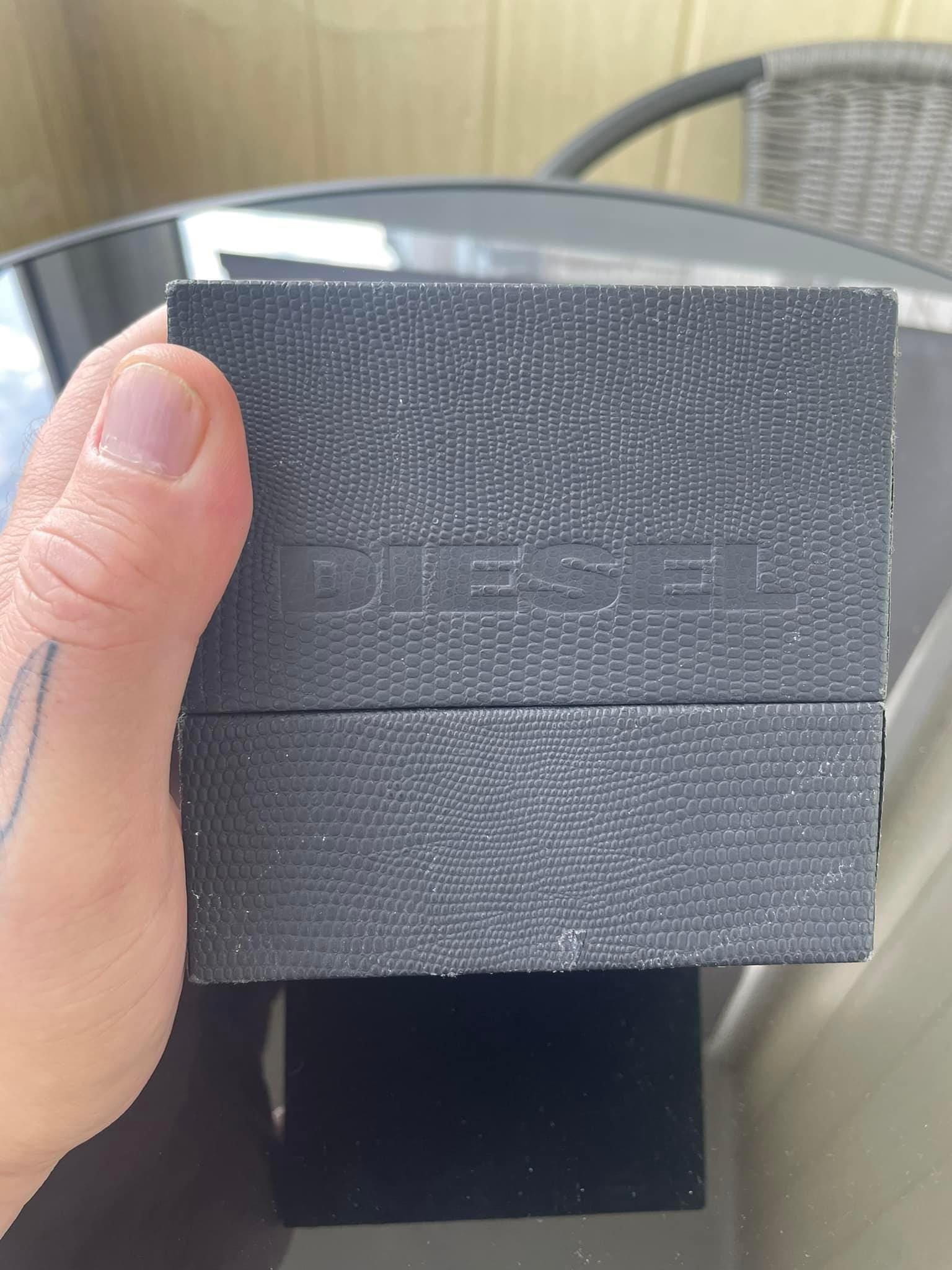 Diesel Double Down Mens Watch DZ 1513 Silver S.steel Black Strap DZ1513 New Batt Etsy UK