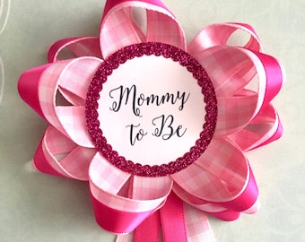 Baby Shower Pins - Mommy to Be Shower Corsage Pin- Grandma to Be Shower Corsage Pin