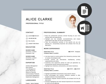 ATS Friendly Resume Template for Google Docs and Microsoft Word ...