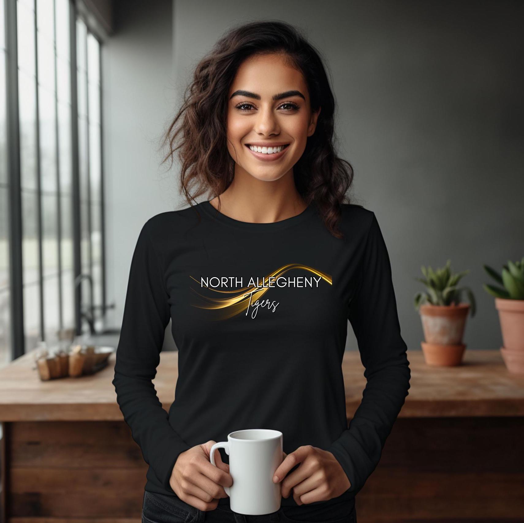 North Allegheny Tigers Gold Foil Unisex Jersey Long Sleeve Tee