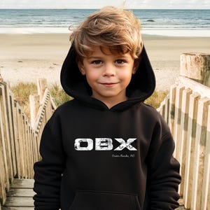 Youth OBX Map Hoodie – Outer Banks Souvenir Beach Sweatshirt
