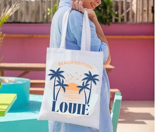 Personalized Summer Tote Bag: Custom Beach or Pool Bag