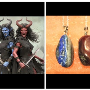 Two Demonic Entities Demon Living Entity Talisman, black magic spirit companion