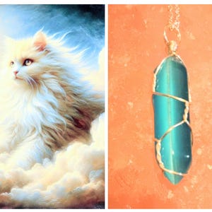 WedderKatze Wind Cat Spirit Companion Paranormal Spell Talisman Witch Familiar Cat Spirit Talisman