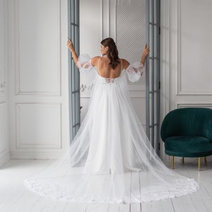 Wedding Gowns With Puffy Sleeves Etsy