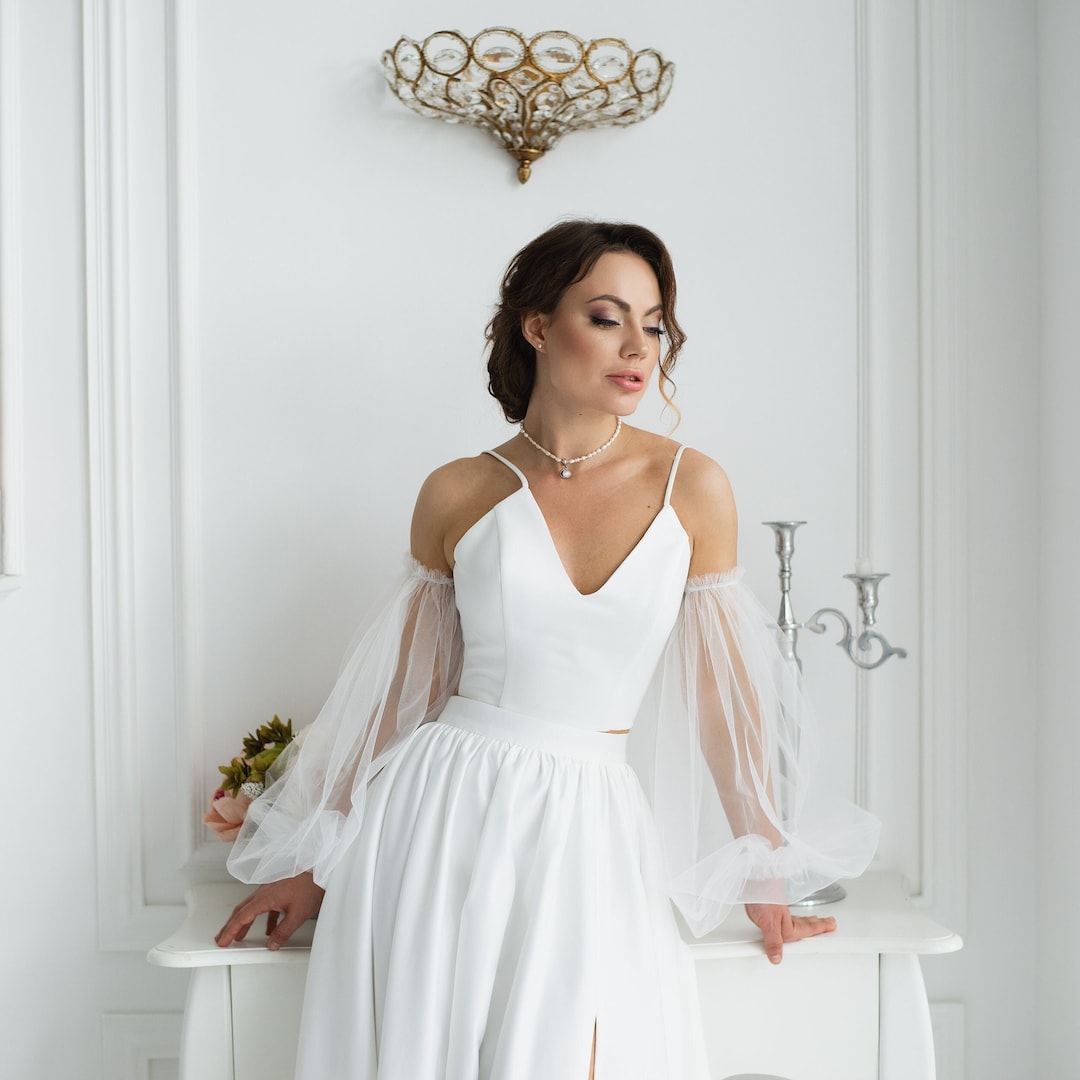 Detachable Sleeves for Wedding Dress Wedding Sleeves off Shoulder