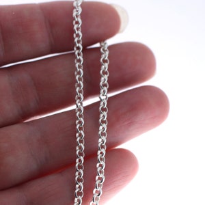 Sterling Silver Chain,Silver Bulk Chain by the foot-Jewelry Making-Rolo Chain 3 mm (UP to 30% off)Jewelry Supplies Wholesale-SKU: 101062
