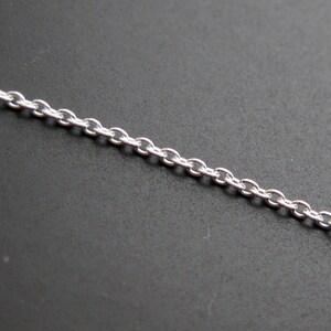 Sterling Silver Necklace 925 Sterling silver Chain Tiny Plain Cable Oval Finished Necklace 24 inches 2 pcs SKU: 601009-24 image 2