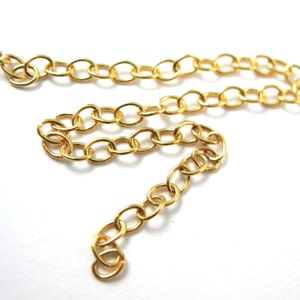 Gold plated 925 Sterling Silver Chain, Unfinished Bulk Chain, Vermeil Cable Chain Jewelry Supplies Wholesale Up to 30% off SKU: 101014-VM image 2