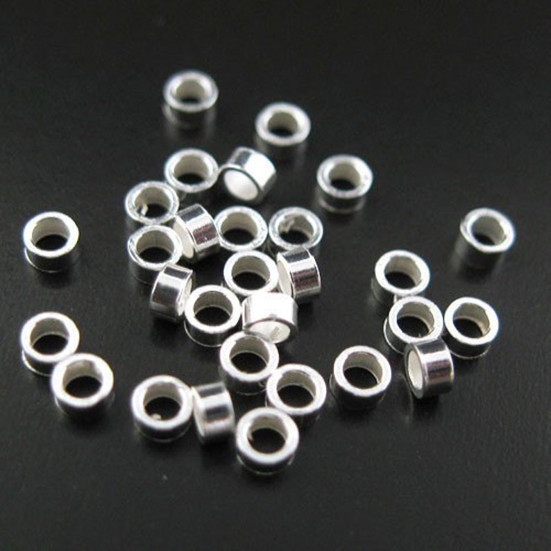 Sterling silver Findings Crimp Beads Jewelry Findings Etsy
