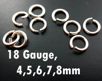 thumbnail image 2 of 100 Sterling Silver Open Jump Rings – 4mm, 21 Gauge, 925 Purity #51021 2 of 5