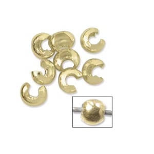 20 pezzi di accessori per gioielli - Copertura per perline a cricchetto da 3 mm, copertura per cricchetto, forniture per la creazione di gioielli, argento sterling o oro riempito (confezione da 20) - SKU: 213005