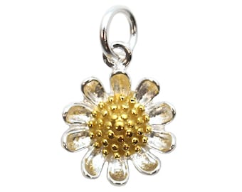 Sterling Silver Sunflower Charm, Necklace Bracelet Charm,Flower Pendant,Gift for her,Add on Charm (1 pc) SKU: 201224