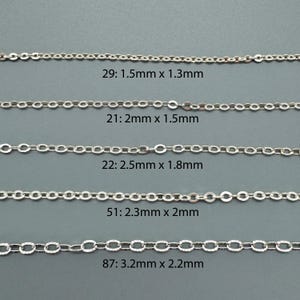 925 Sterling Silver Bulk Chains By The Foot-Permanent Jewelry-Unfinished Jewelry Making Chains-Jewelry Supplies-Over 100 Different Styles image 10