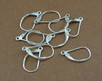 Wholesale Earring Findings, Earring Hooks,925 Sterling silver Earrings Findings-Leverback Earwires (10 pairs)Save 5% -SKU:203007