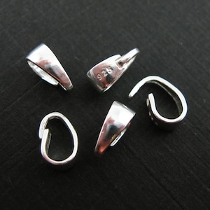 Jewelry Bail-925 Sterling Silver, Gold Over Silver or Oxidized Silver Bail-Jewelry Supplies-Simple Classic Bail-Easy To Use Bail-8.5mm