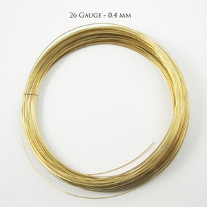 14K Gold Filled Wire-26 Gauge-Half Hard-Beading Supplies-Jewelry Making Wire-Gold Filled Wire-Wire Wrapping Supplies (6 feet or 72 inches)