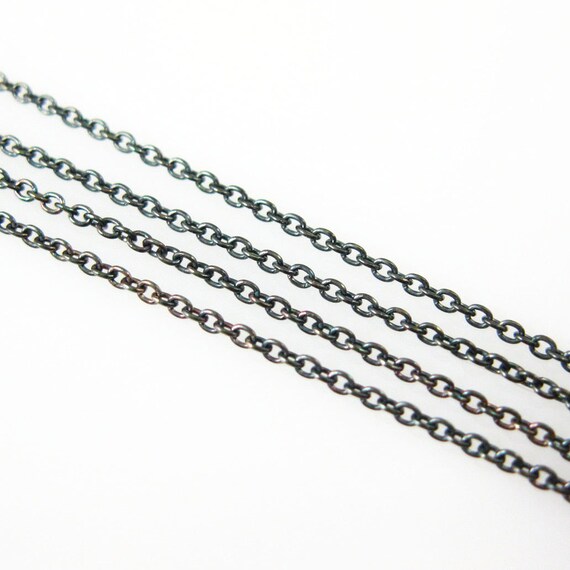 Oxidized sterling silver sale chain