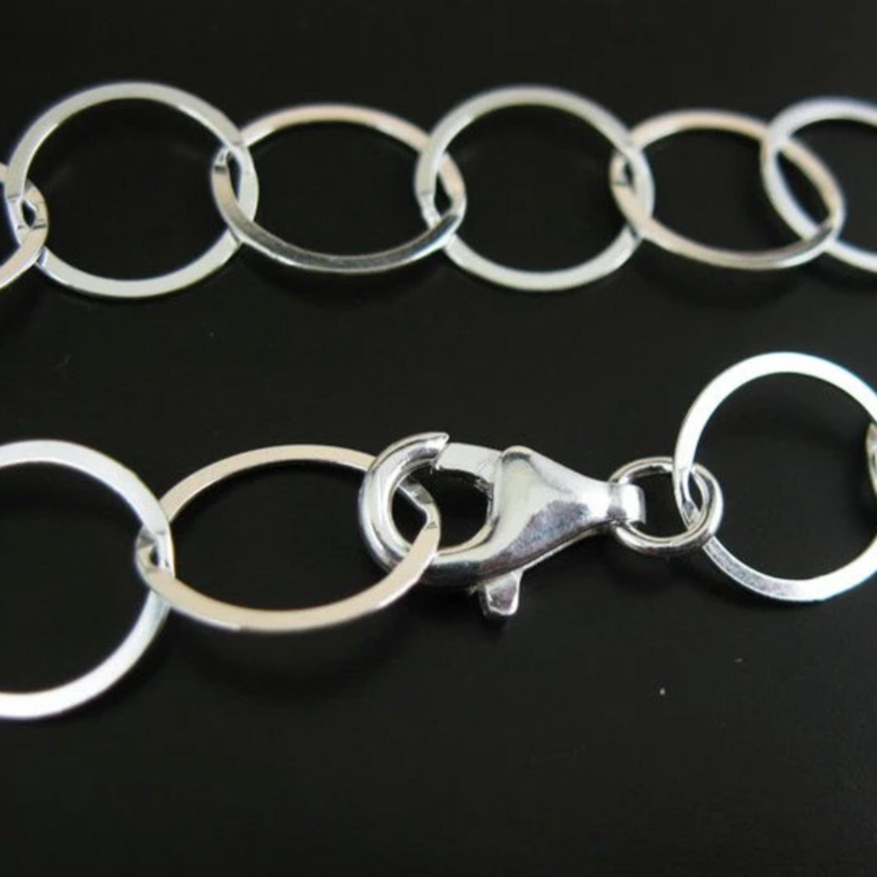 Silver Circle Bracelet - Etsy Silver Circle Bracelet - Etsy