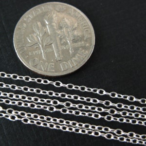 Cable Chain Sterling Silver Chain Bulk , Unfinished Chain Small Cable Oval 15 feet or 180 inches SKU: 101044 image 2