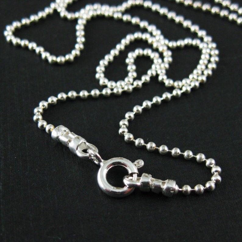 Sterling Silver Chainsilver Bulk Chain ball Chain beaded Etsy