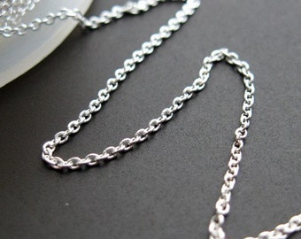 925 Sterling Silver Chain,Unfinished bulk Chain-Tiny Plain Cable Chain-1mm Beading Chain(100 feet)- wholesale chains- 30% OFF- SKU: 101009
