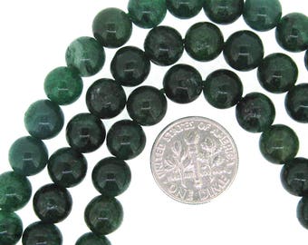 Green Quartz Beads - Natural Stone 8mm Beads - Smooth Round Beads for Jewelry Making - Green Quartz (sold per strand) SKU: 361020