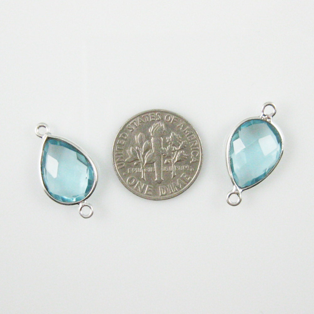 Bezel Connectors,gemstone Bezel Set,sterling Silver