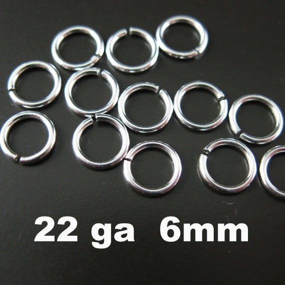 Sterling Silver 3.5mm I.D. 20 Gauge Jump Rings, Pack of 20