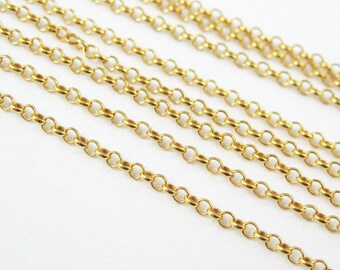 Gold chain,Gold plated Sterling silver Rolo Chain-Unfinished,Bulk Chain-1mm Rolo (Up to 30% off)-Jewelry Supply Wholesale -SKU: 101016-VM