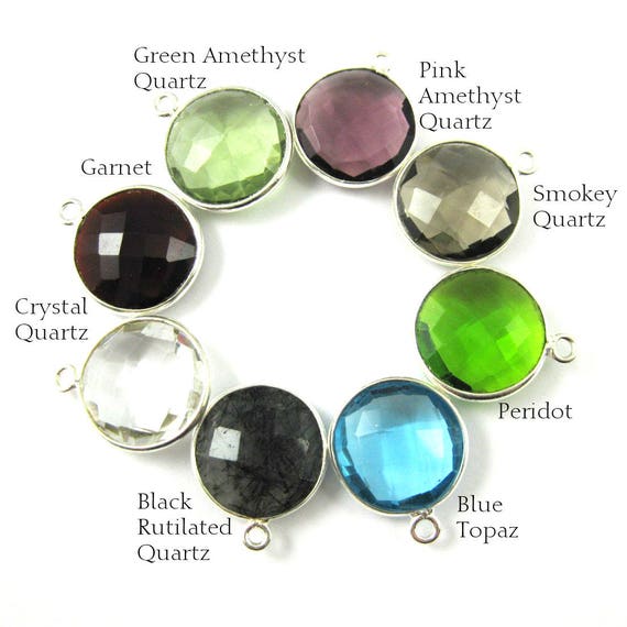2pcs Small Teardrop-10x14mm Bezel Gem Pendant Sterling Silver Iolite Quartz
