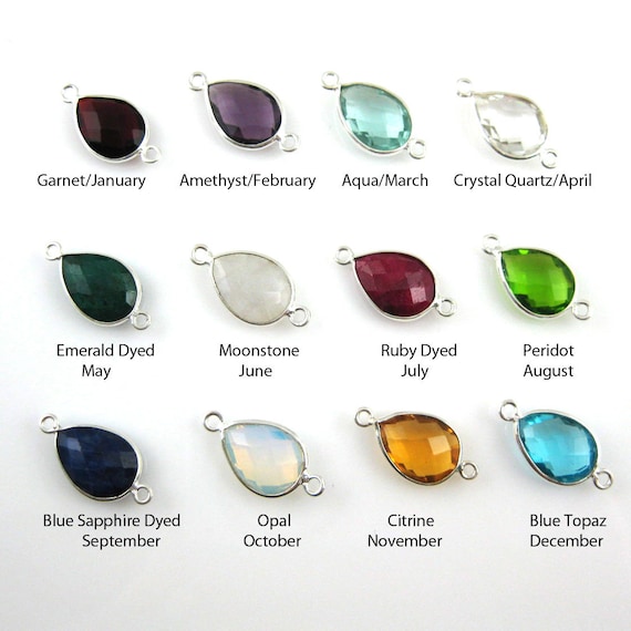 2pcs Small Teardrop Emerald Dyed 10x14mm Bezel Gemstone Pendant-Vermeil