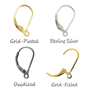 14K Gold Filled Lever backs, Sterling Silver Earwire, Gold and Oxidized Earrings Hook -Wholesale Jewelry Making Leverback Earring Findings
