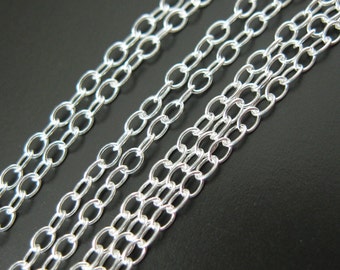 Sterling Silver Chain,Sterling Silver Bulk Chain,Silver Chain Wholesale,Small Round Cable Chain-2mm,by the foot (10 feet )- SKU: 101020